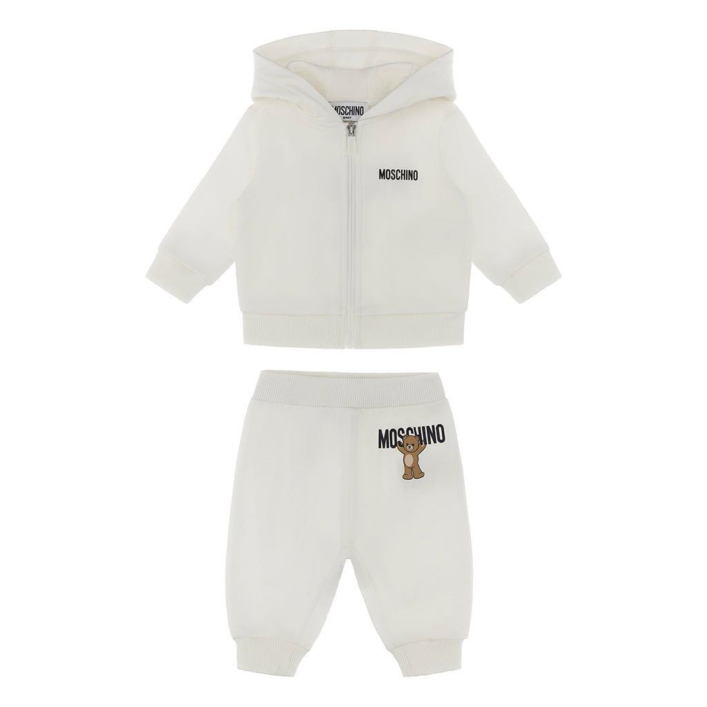 Moschino Kids Hooded Sweatshirt and Trousers Set