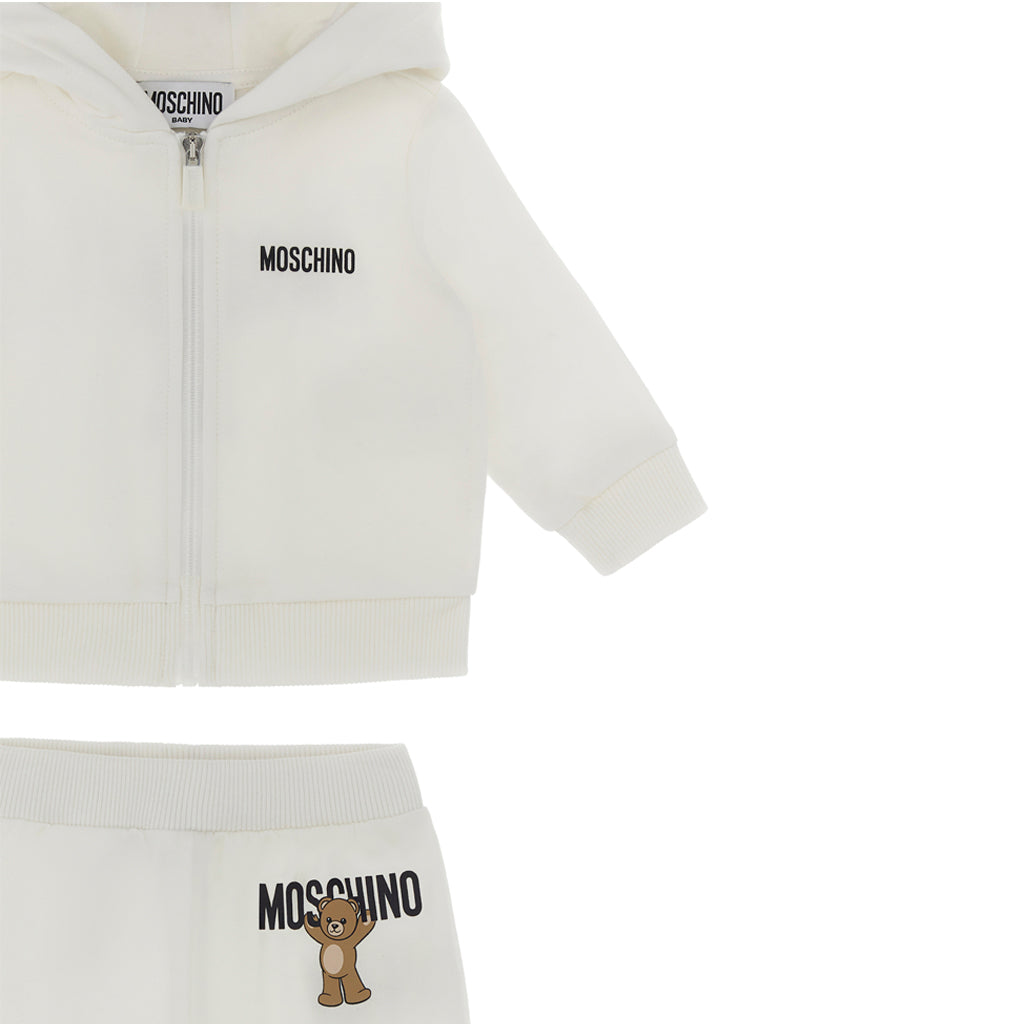 Moschino Kids Hooded Sweatshirt and Trousers Set