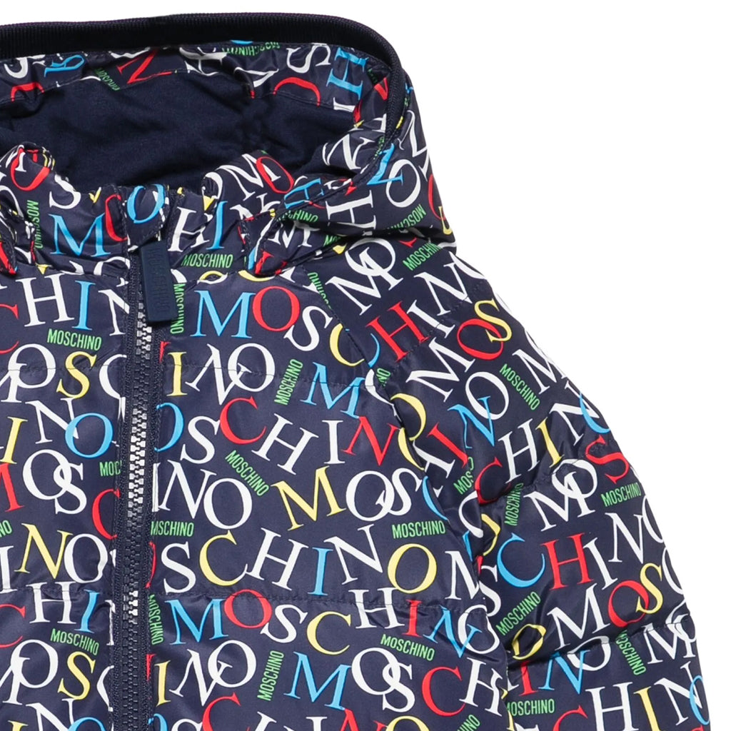 Moschino Kids Logo Graphic Padded Jacket