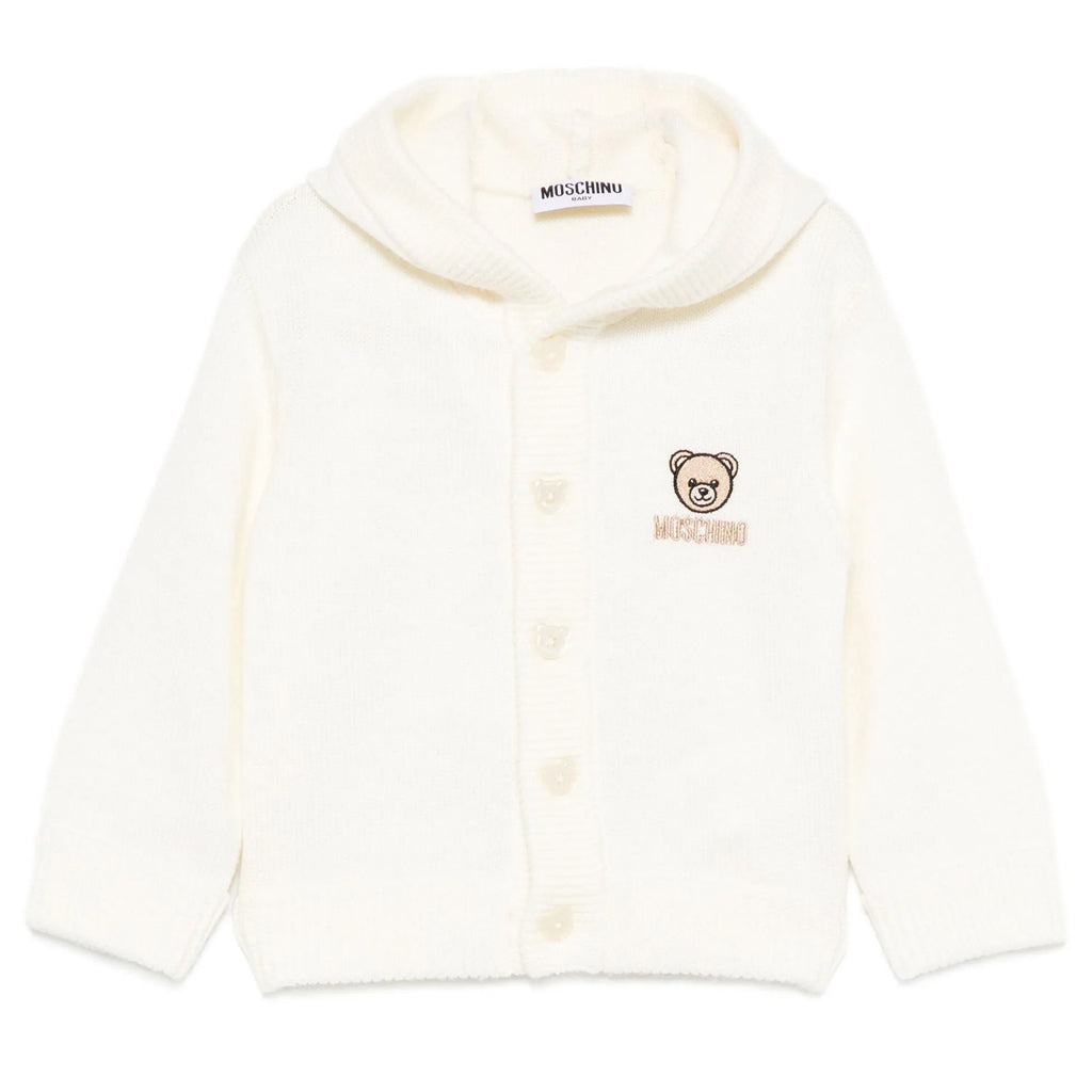 Moschino Kids Teddy Logo Knitted Cardigan