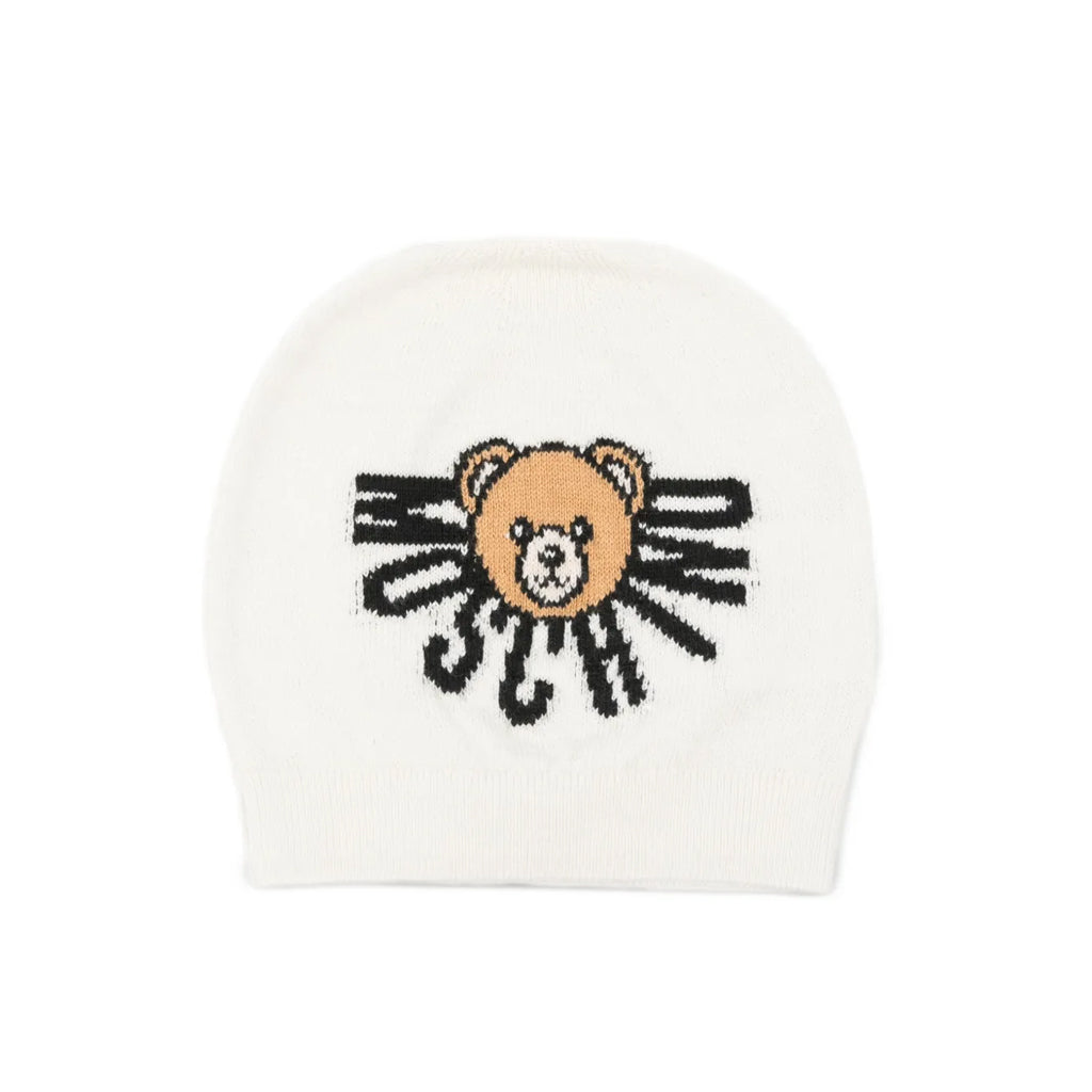 Moschino Kids Teddy Logo Beanie Hat