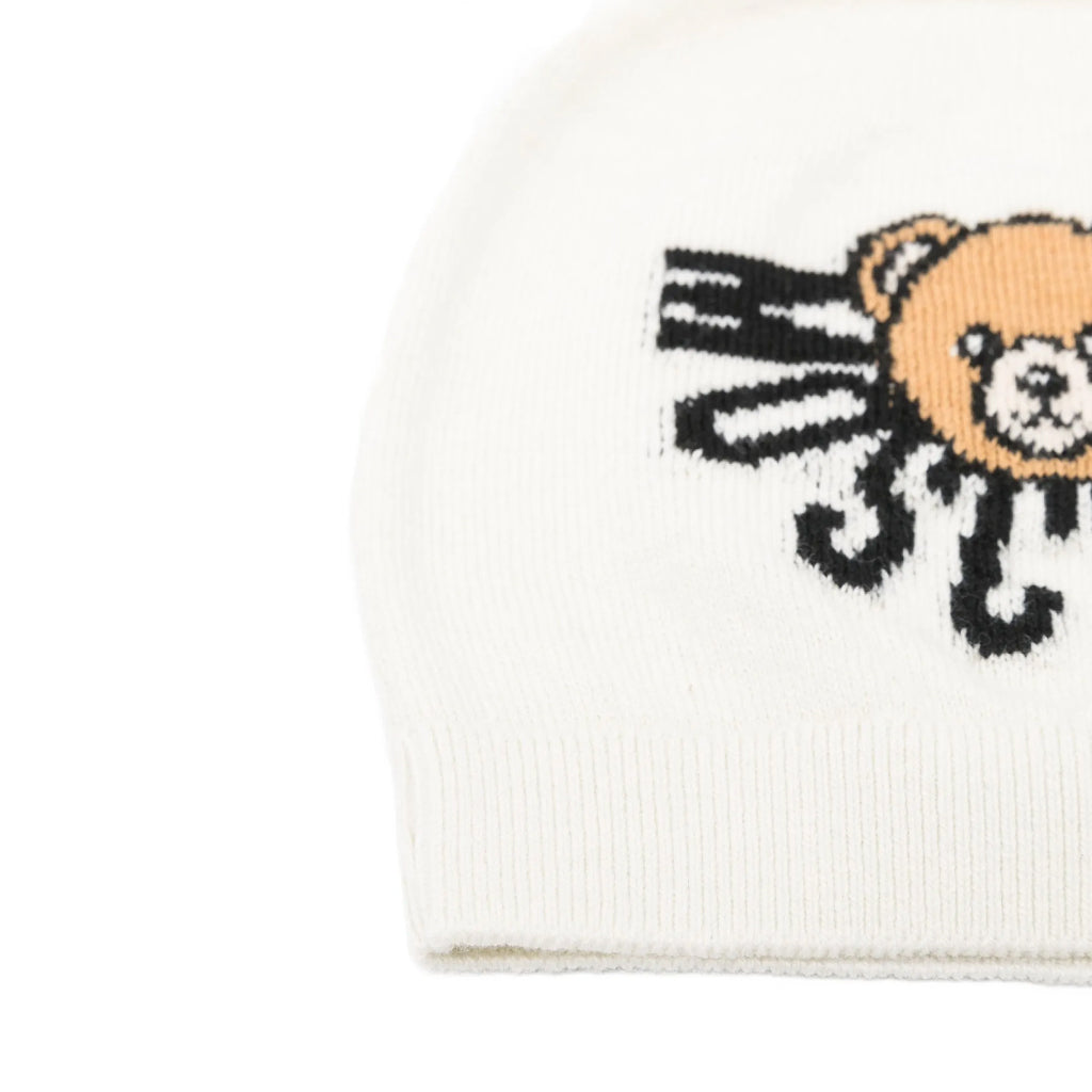 Moschino Kids Teddy Logo Beanie Hat