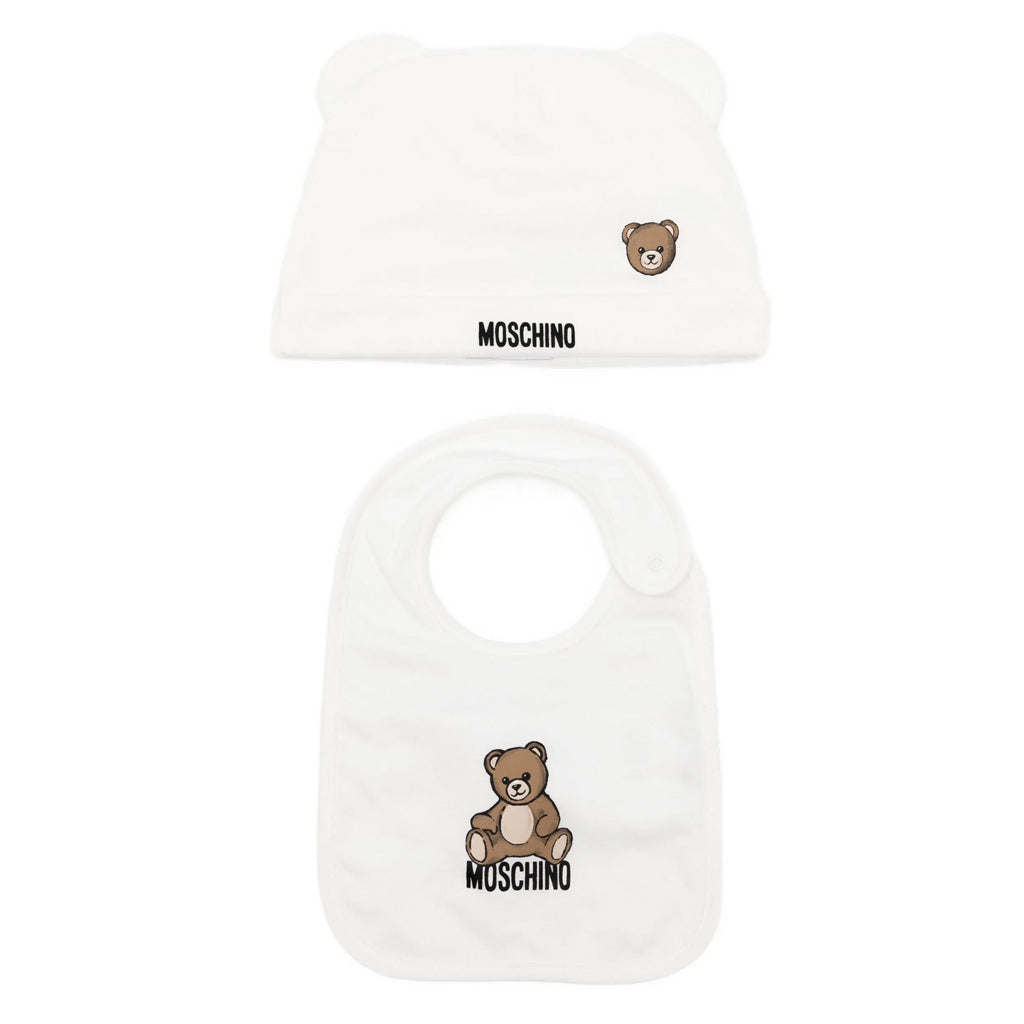 Moschino Kids Hat and Bib Set