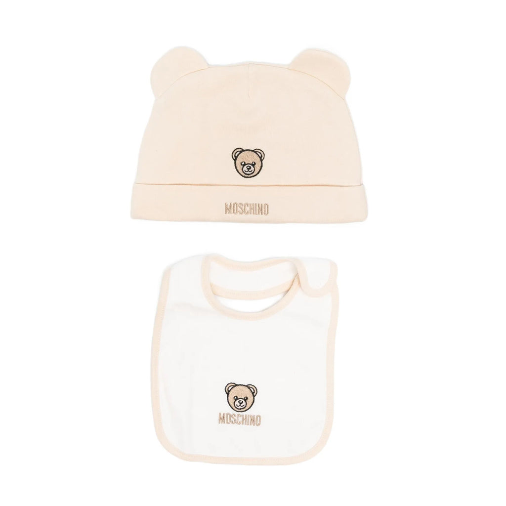 Moschino Kids Hat and Bib Set