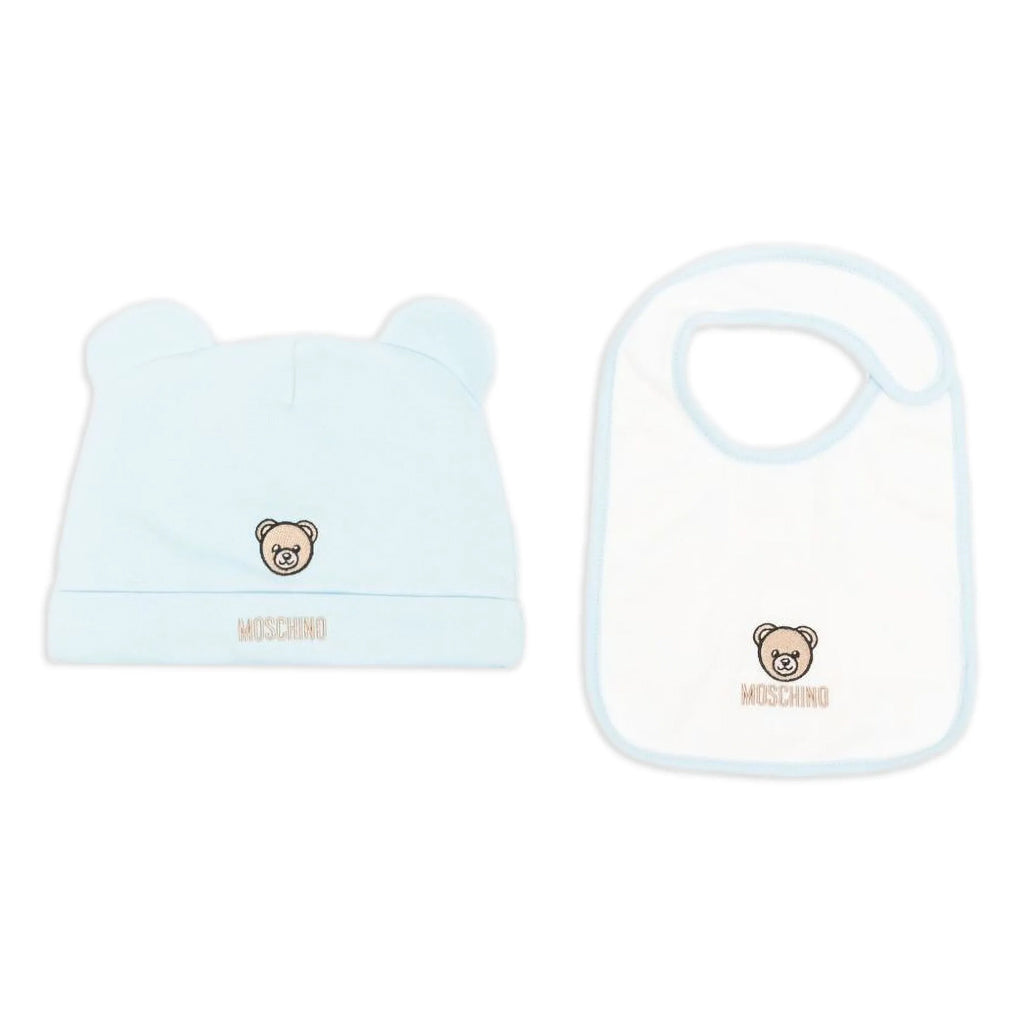 Moschino Kids Hat and Bib Set