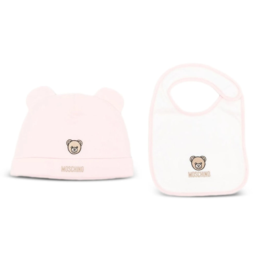 Moschino Kids Hat and Bib Set