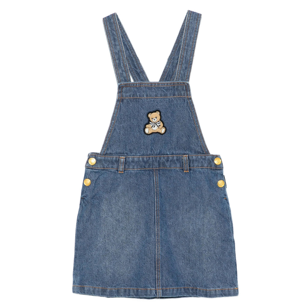 Moschino Kids Teddy Bear Denim Dungaree