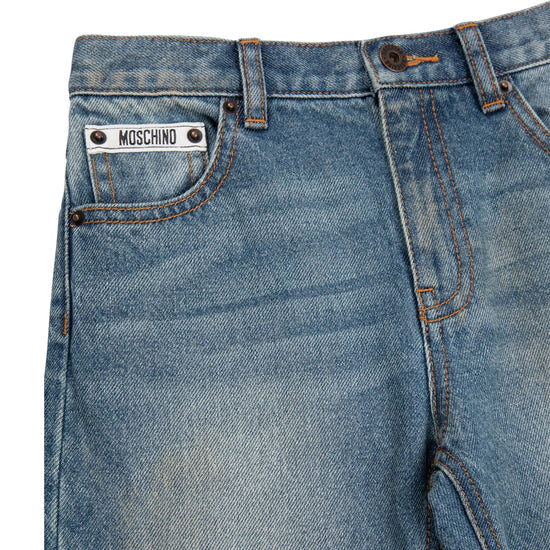 Moschino Kids Patchwork Denim Trousers