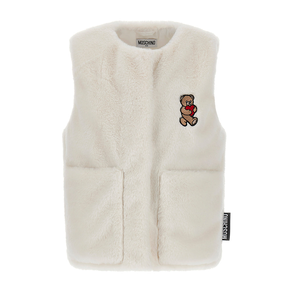 Moschino Kids Teddy Heart Gilet