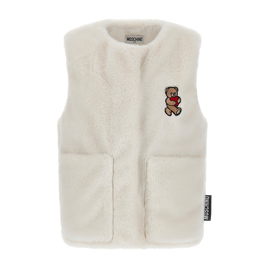 Moschino Kids Teddy Heart Gilet