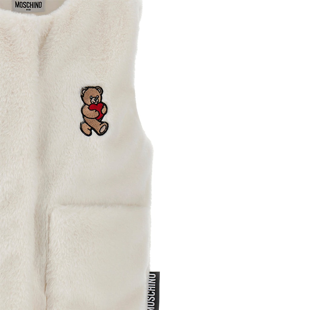 Moschino Kids Teddy Heart Gilet