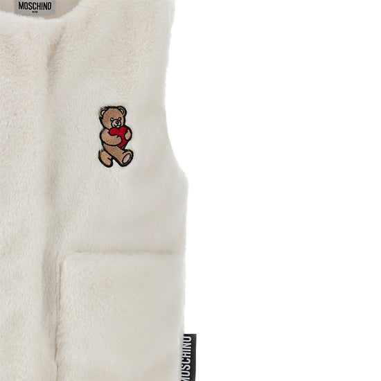 Moschino Kids Teddy Heart Gilet