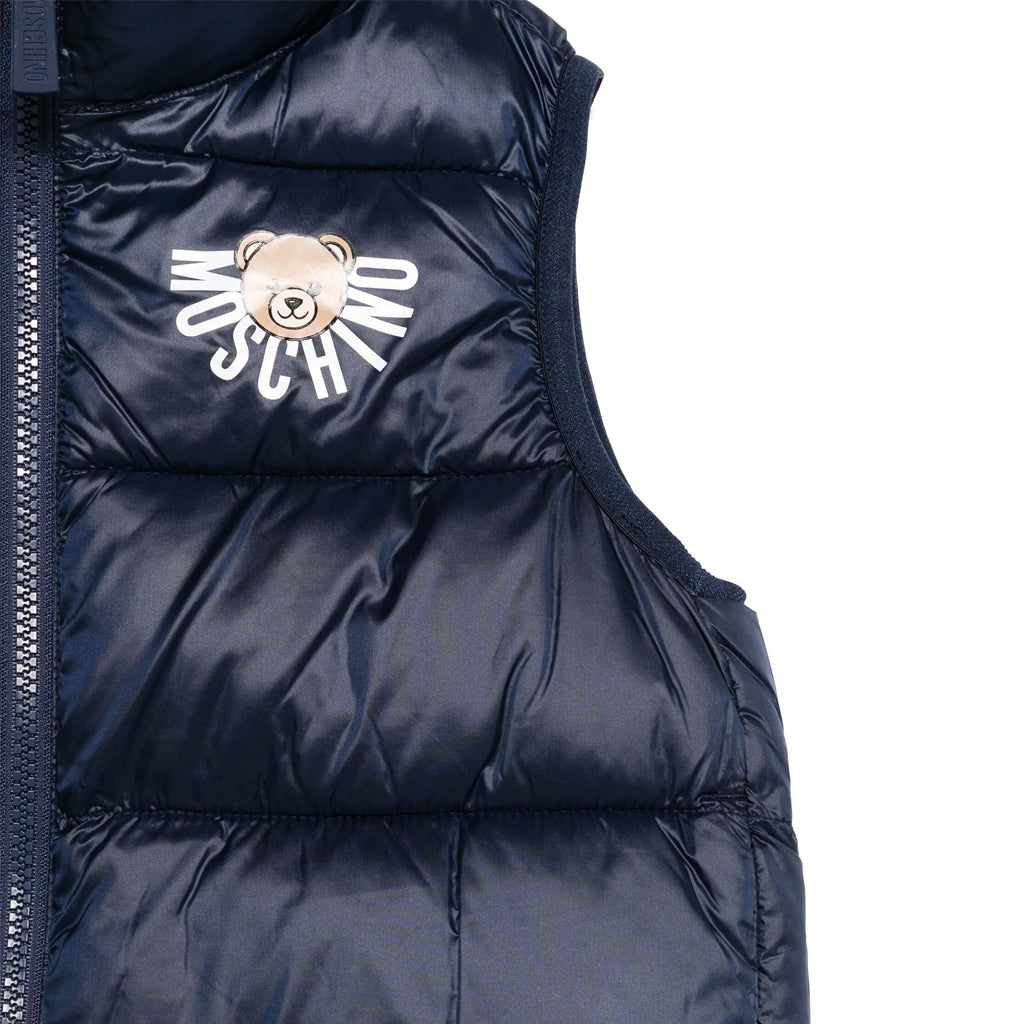 Moschino Kids Teddy Logo Padded Gilet
