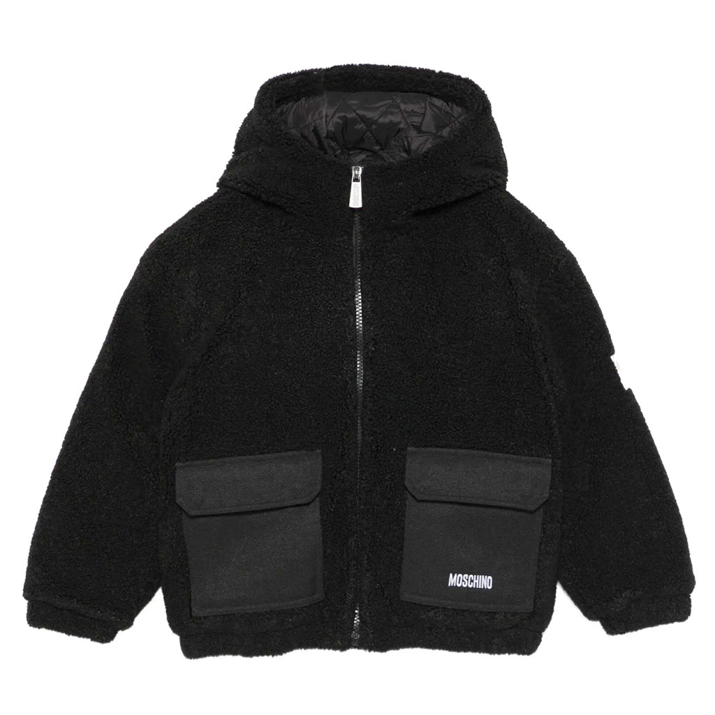 Moschino Kids Teddy Patch Hooded Jacket