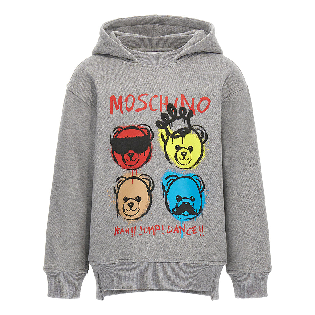 Moschino Kids Teddy Logo Hooded Sweatshirt