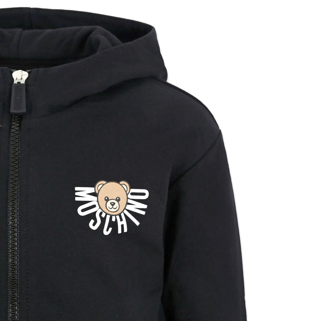 Moschino Kids Teddy Logo Hooded Sweatshirt