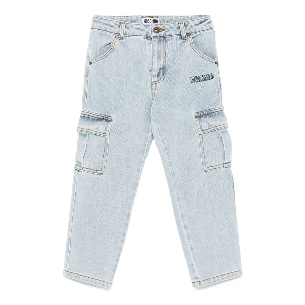 Moschino Kids Cargo Denim Trousers