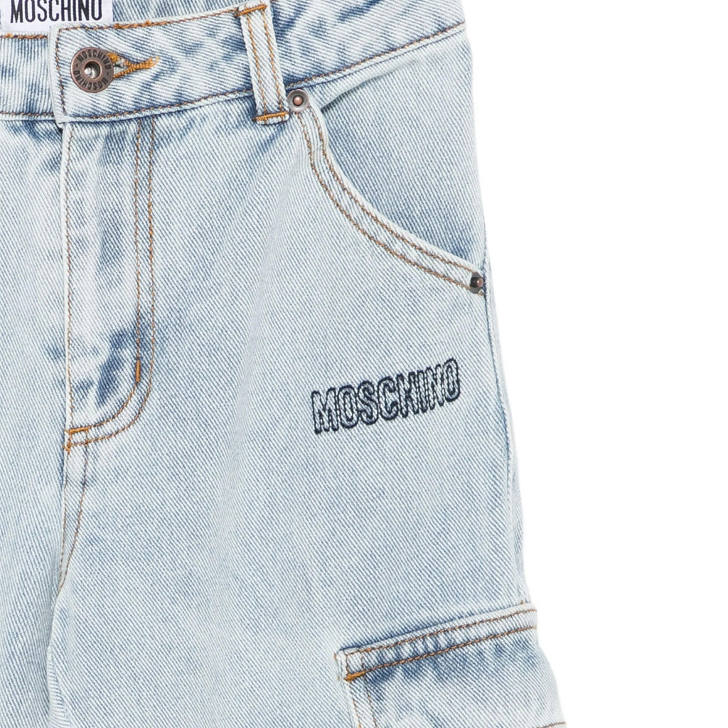 Moschino Kids Cargo Denim Trousers