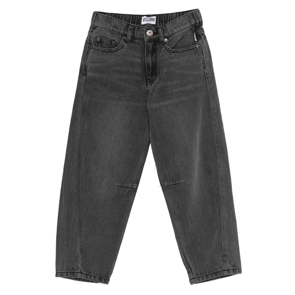 Moschino Kids Teddy Logo Denim Trousers