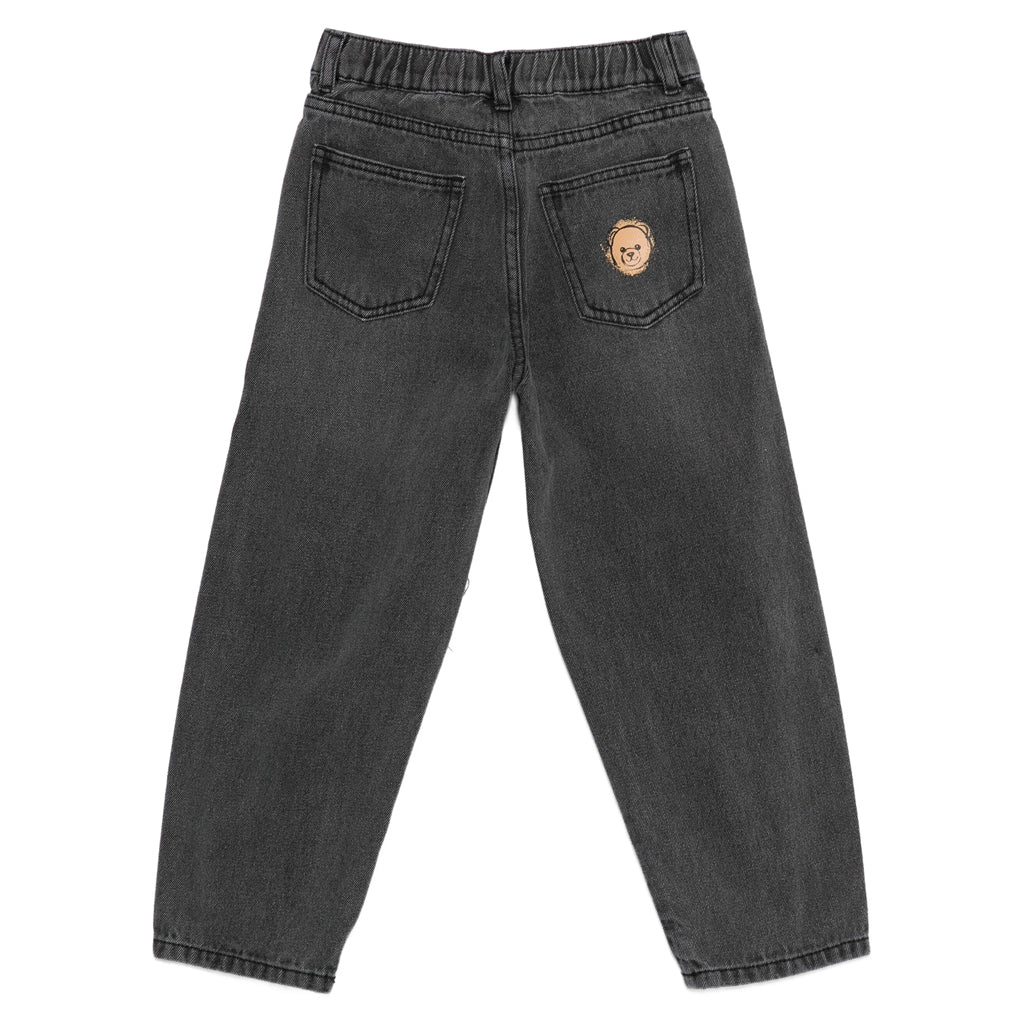 Moschino Kids Teddy Logo Denim Trousers