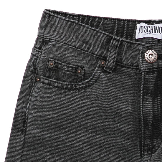 Moschino Kids Teddy Logo Denim Trousers