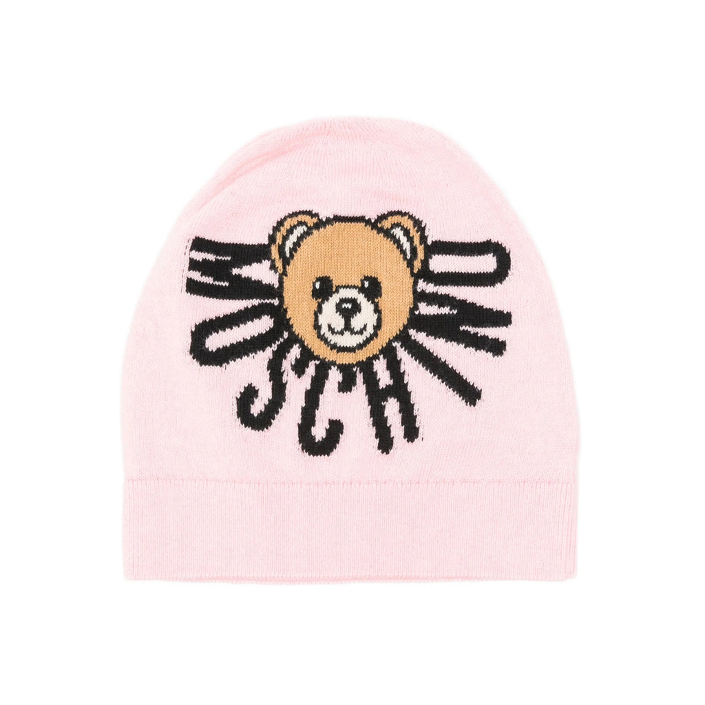 Moschino Kids Teddy Logo Beanie Hat
