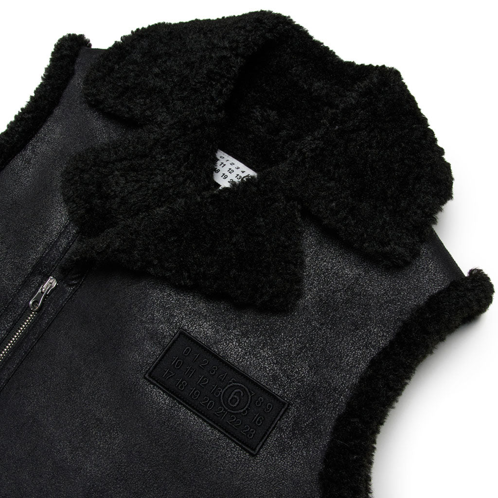 MM6 Kids Faux Leather Gilet