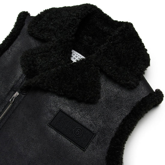 MM6 Kids Faux Leather Gilet