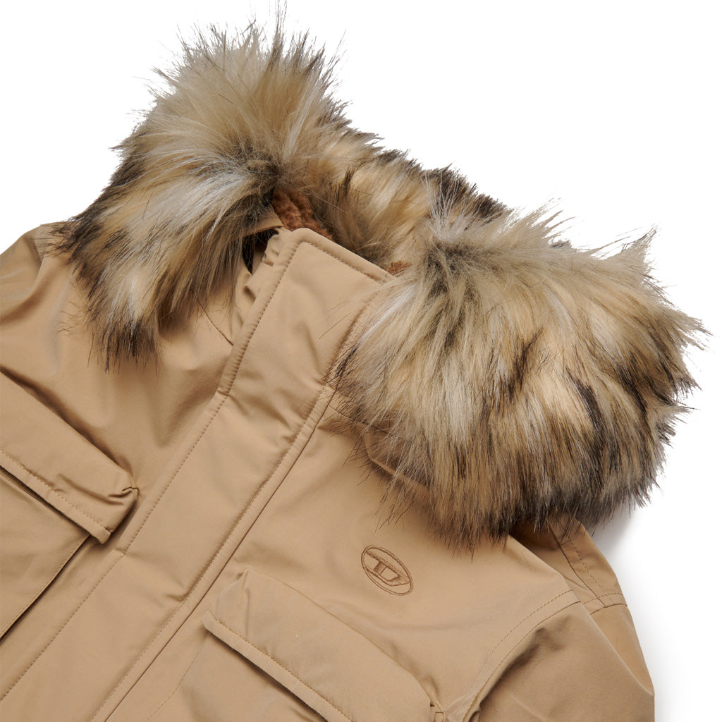 Diesel Kids Faux Fur Collar Parka