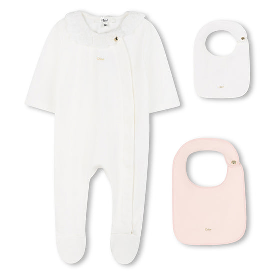 Chloé Kids Romper and Bibs Set