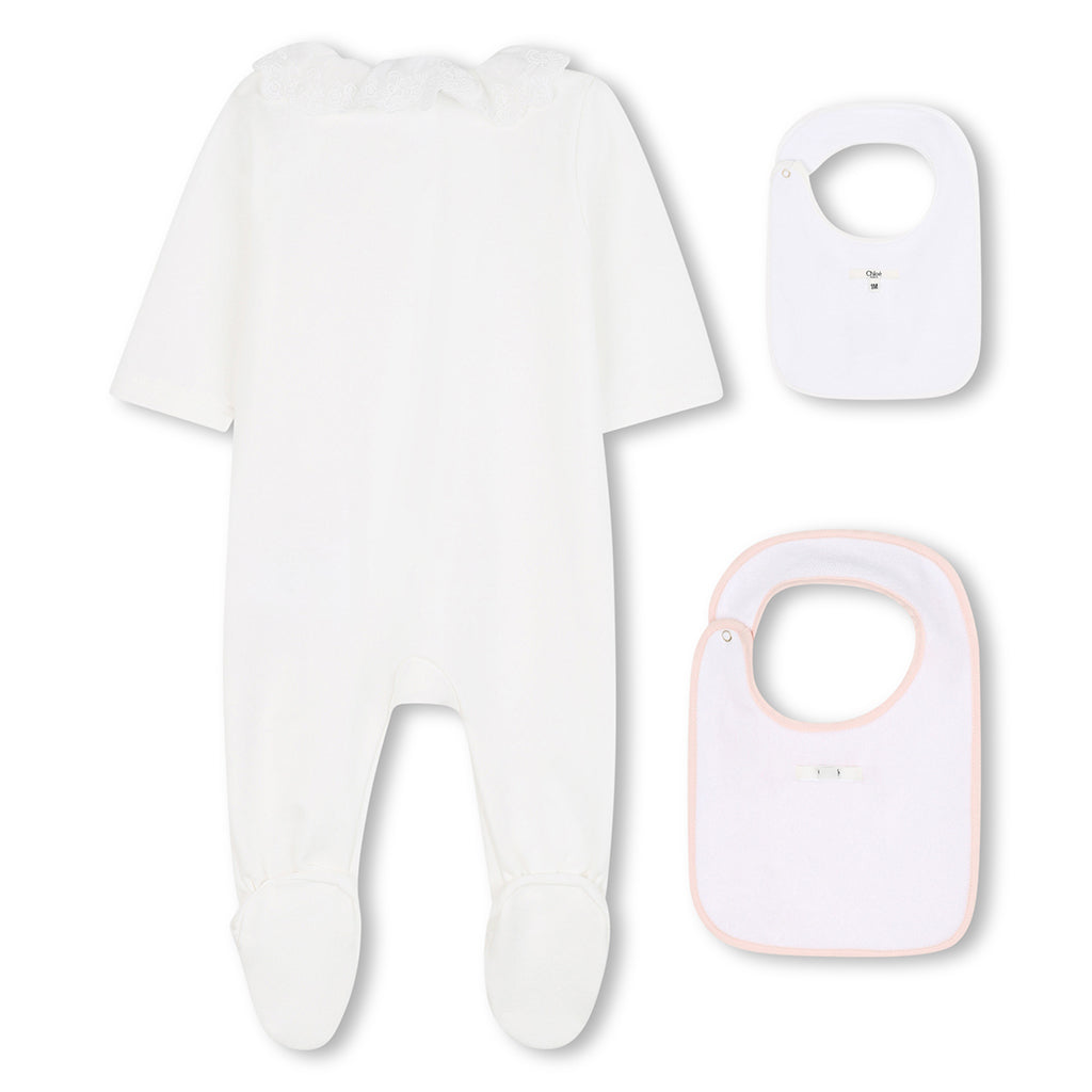 Chloé Kids Romper and Bibs Set