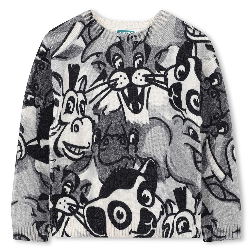 Kenzo Kids All-Over Funny Graphic Sweatshirt