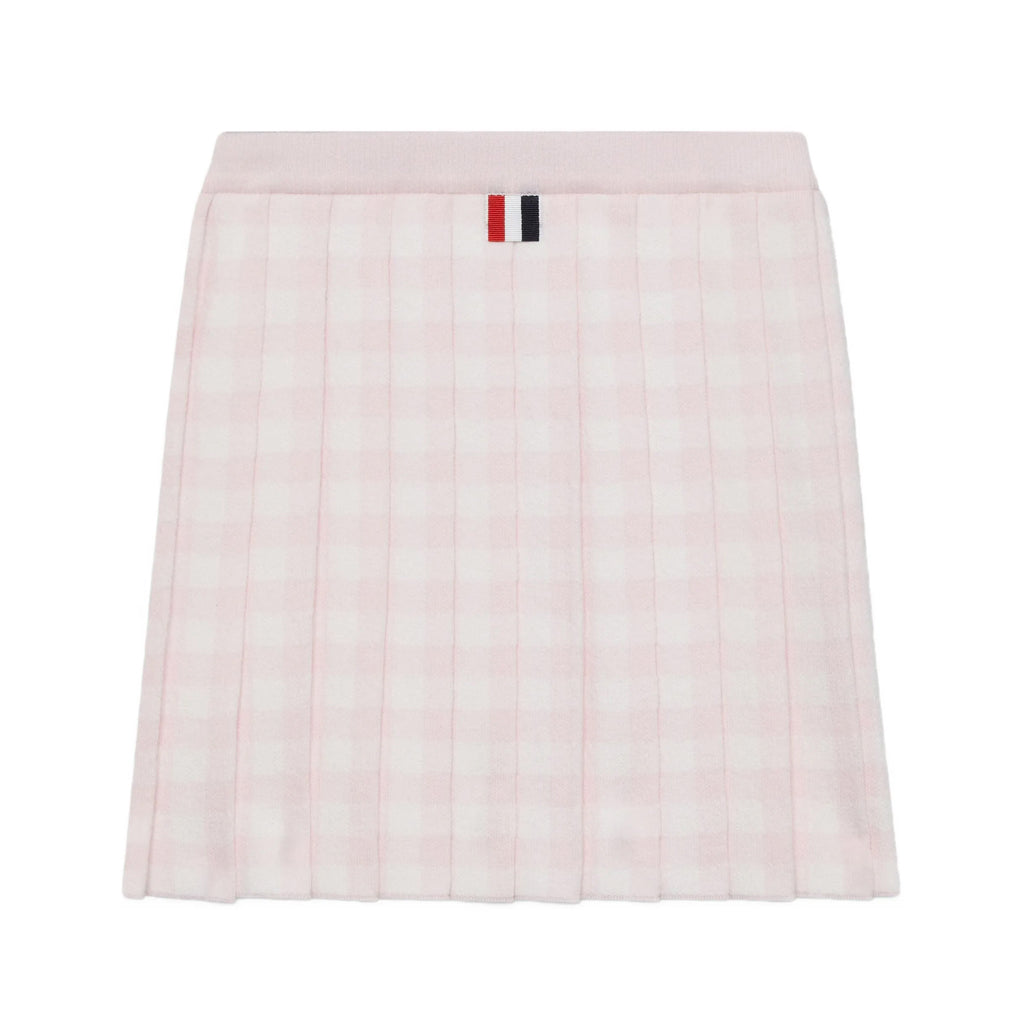 Thom Browne Kids Knit Pleated Skirt