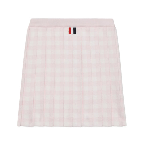 Thom Browne Kids Knit Pleated Skirt