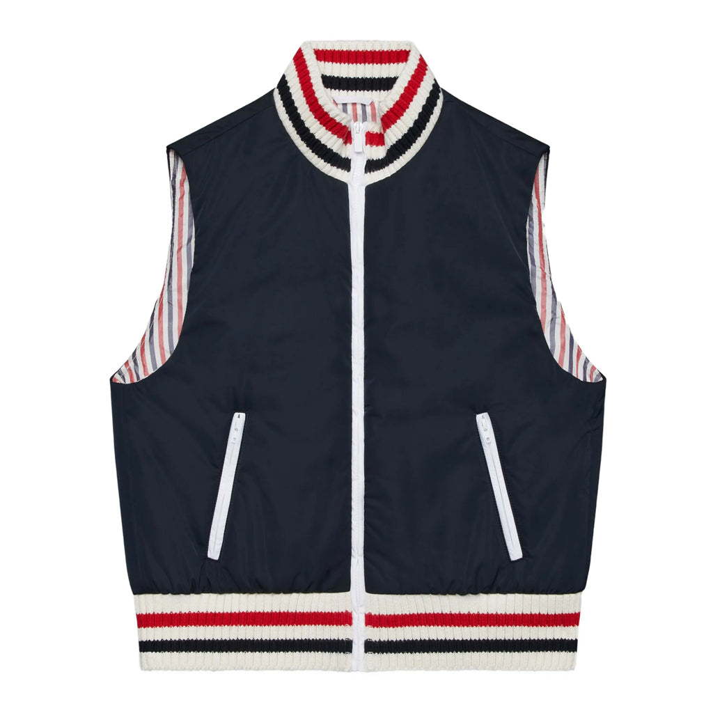 Thom Browne Kids Padded High Rib Vest