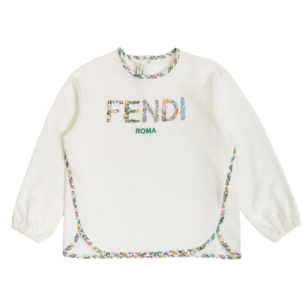 Fendi Kids Floral Trim Sweatshirt