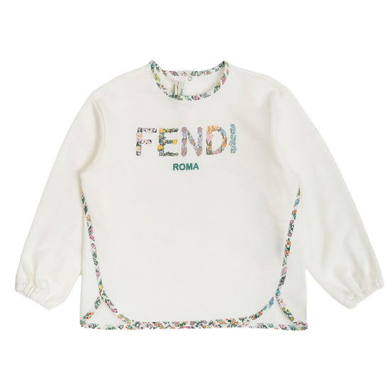 Fendi Kids Floral Trim Sweatshirt