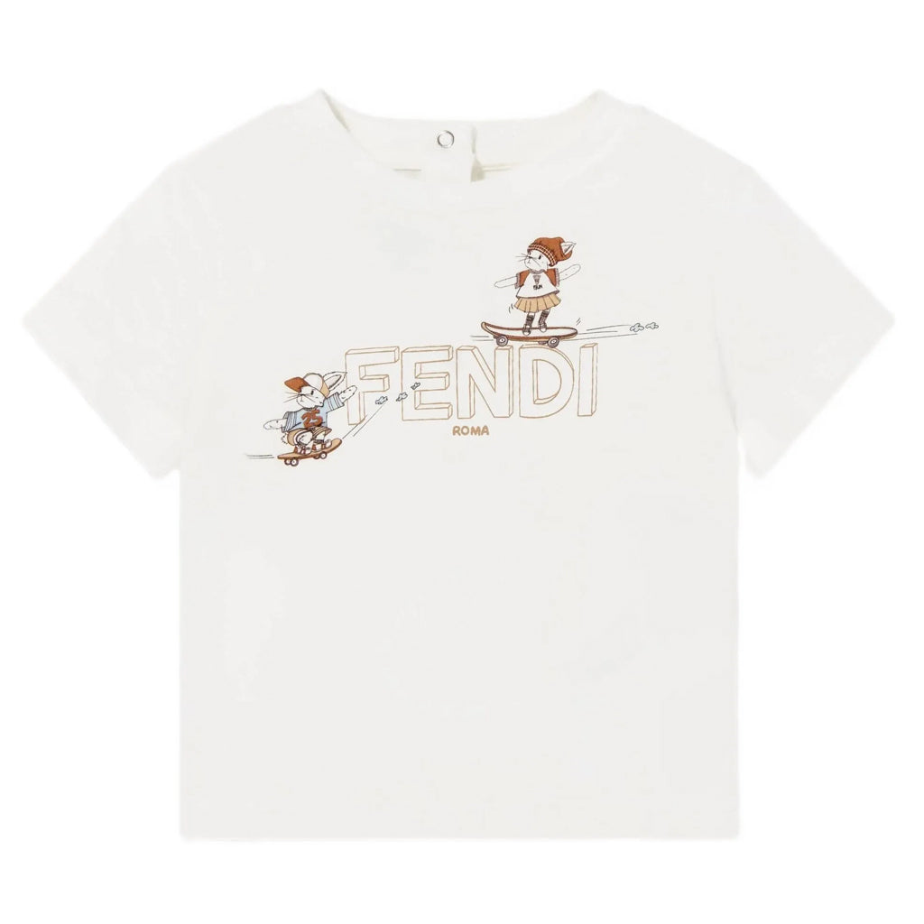 Fendi Kids Logo Graphic T-shirt
