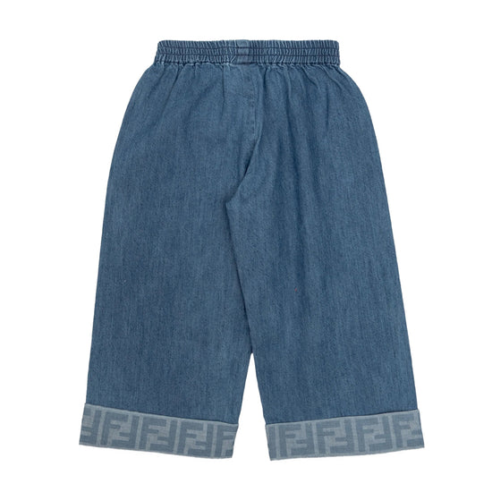 Fendi Kids Zucca Hem Jeans