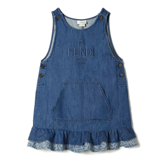 Fendi Kids Denim Logo Dress