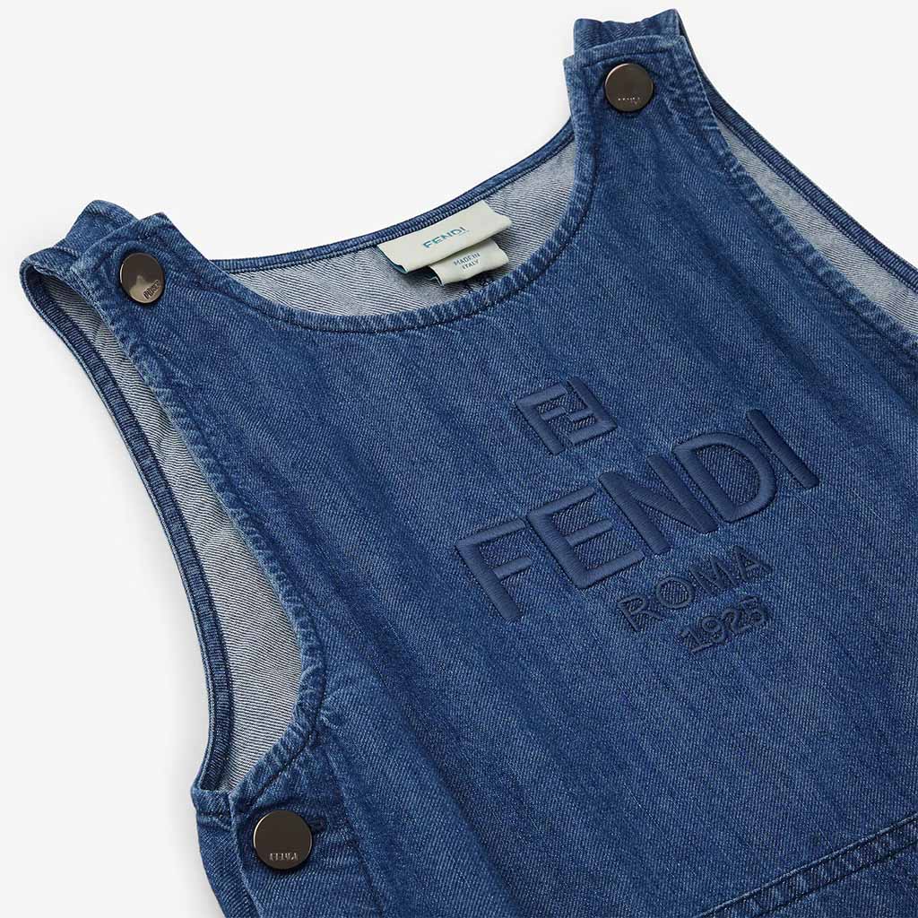 Fendi Kids Denim Logo Dress
