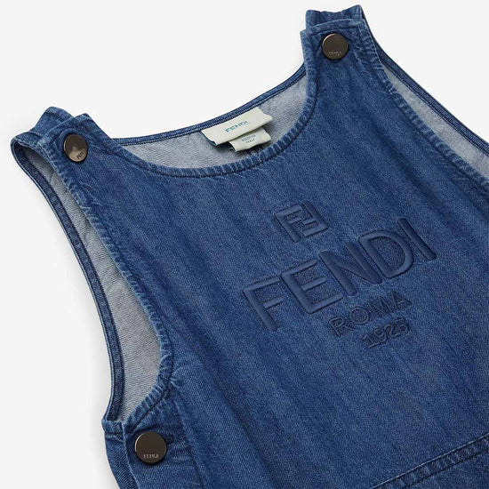Fendi Kids Denim Logo Dress