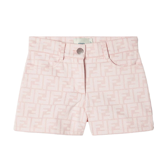 Fendi Kids FF Logo Jacquard Shorts
