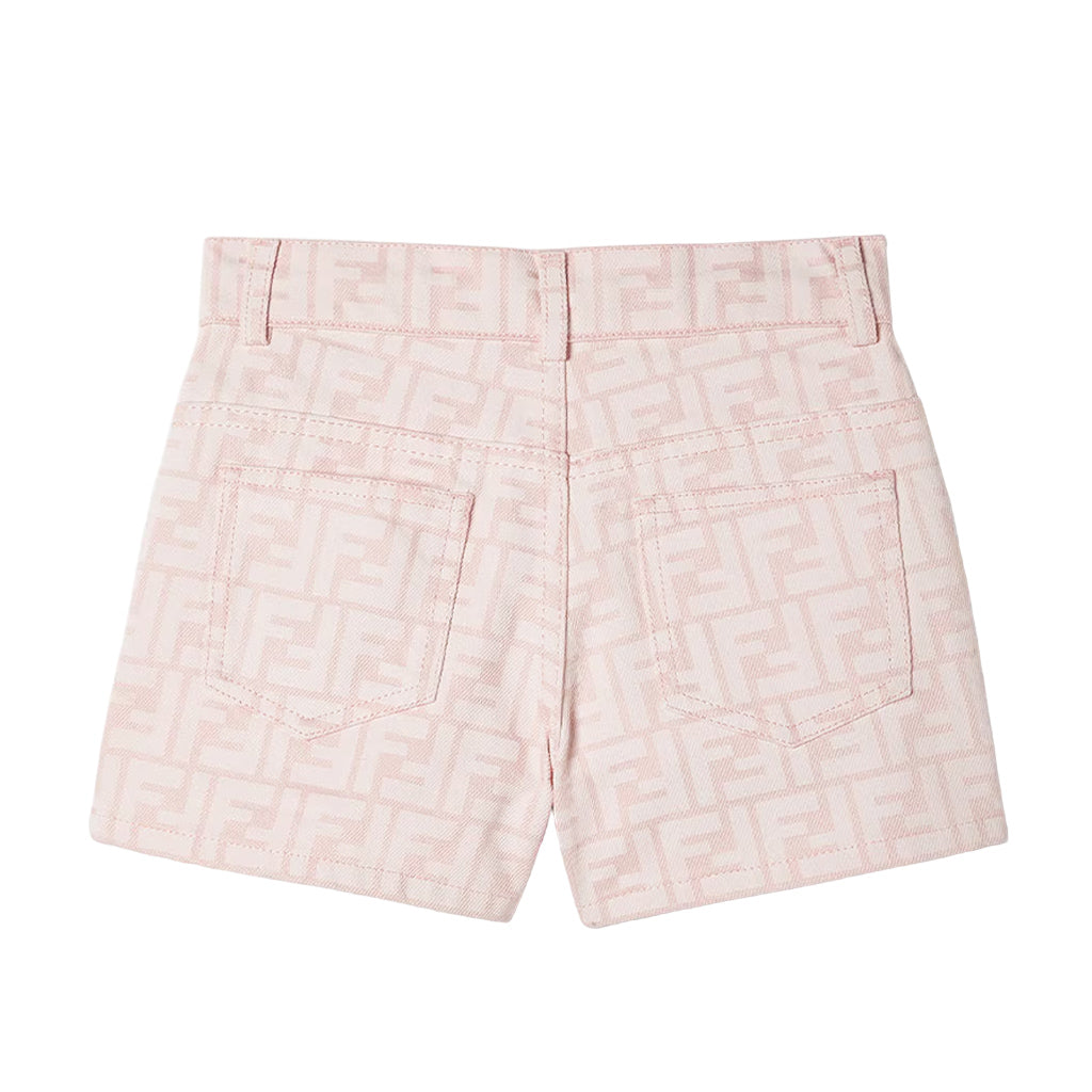 Fendi Kids FF Logo Jacquard Shorts