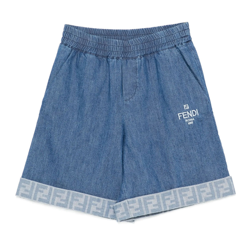 Fendi Kids Denim Shorts