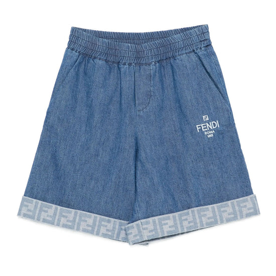 Fendi Kids Denim Shorts