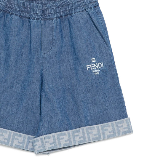 Fendi Kids Denim Shorts