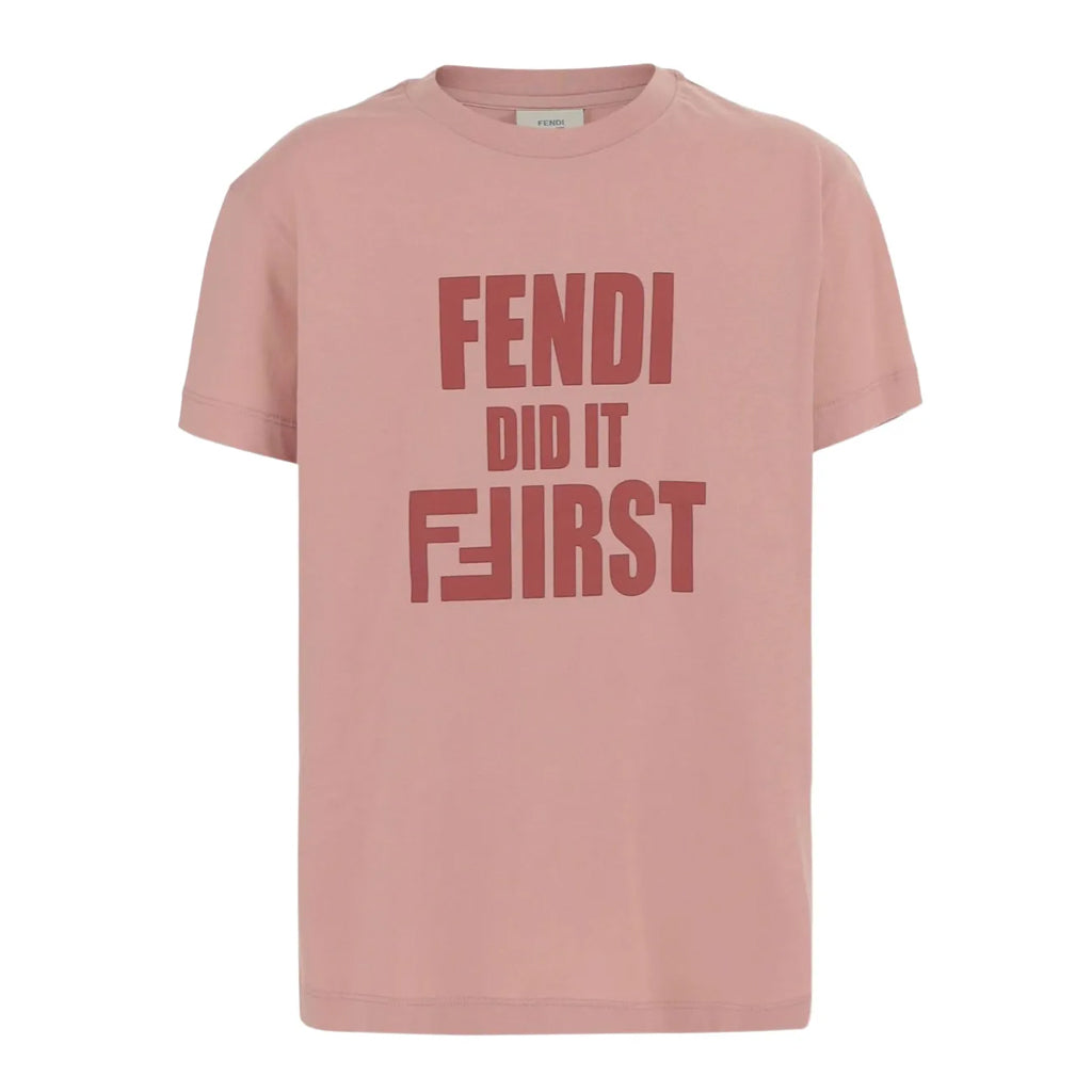 Fendi Kids Slogan T-shirt