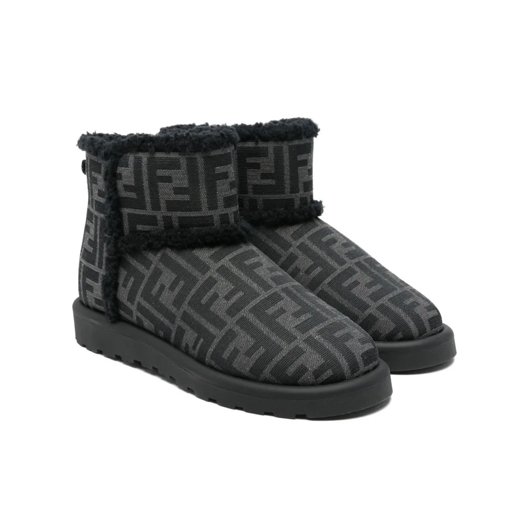 Fendi Kids FF Shearling Boots