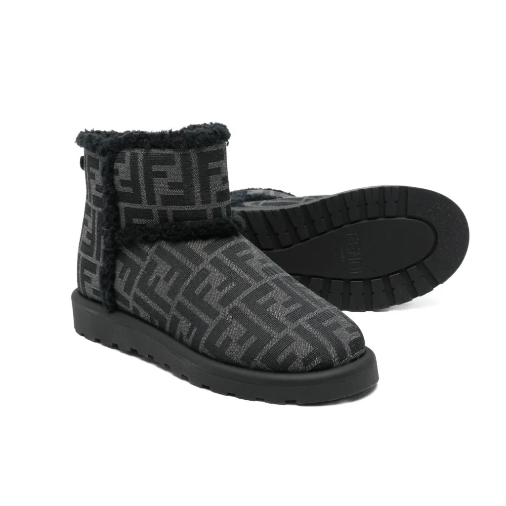 Fendi Kids FF Shearling Boots